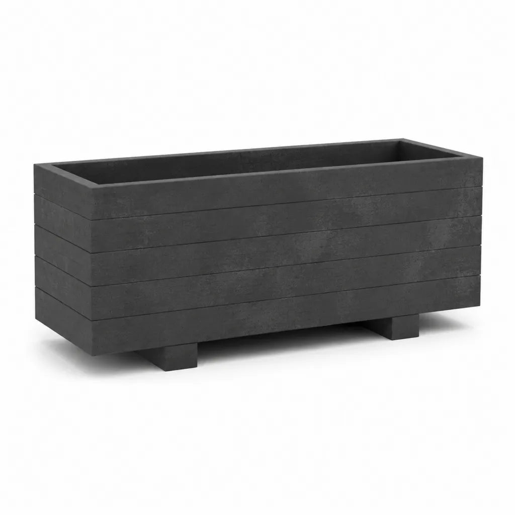Pflanzkasten rechteckig 80 x 40 x 40 cm aus Polypropylen Anthrazit