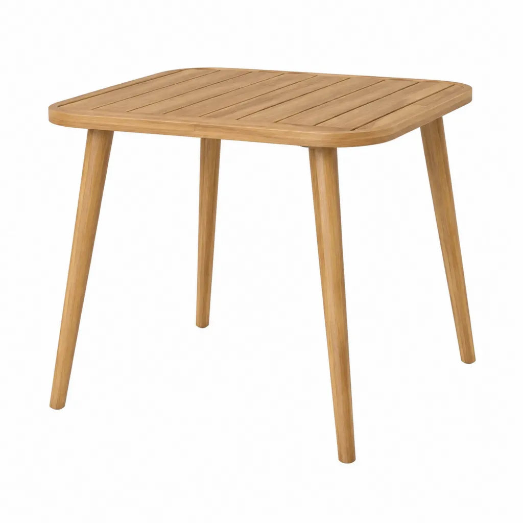 Gartentisch aus massivem Teakholz rechteckig Natur 120 x 80 x 75 cm