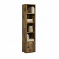 Bücherregal 40 x 30 x 180 cm aus melaminharzbeschichteter Spanplatte rechteckig Vintage-Eiche